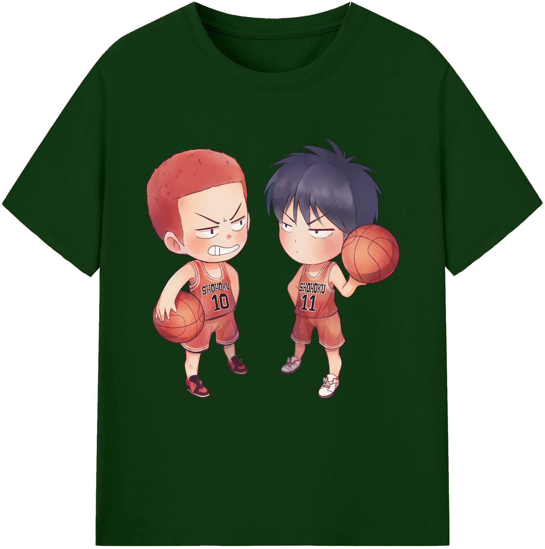 SLAM DUNK／スラムダンク 綿100％半袖Tシャツ（フロントプリント）